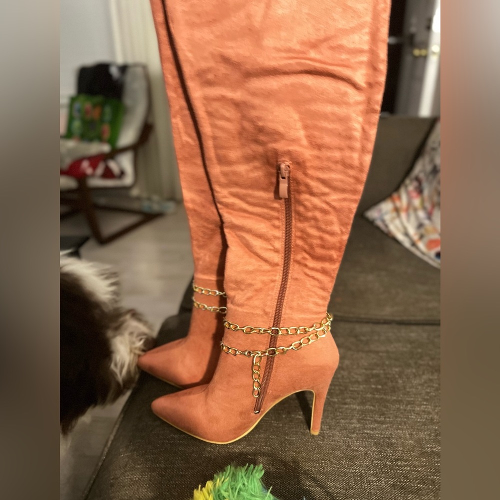 Brand new never worn rose over the knee boots